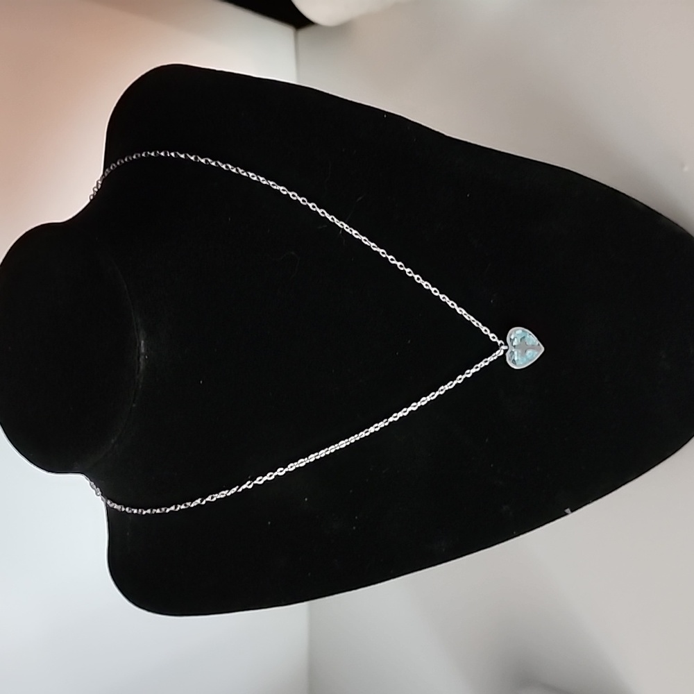 Cross in heart necklace